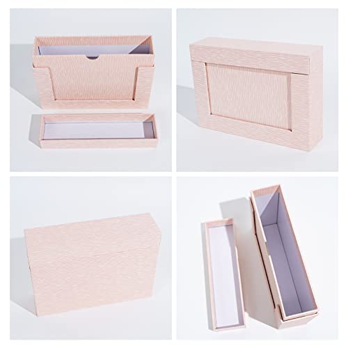 Aiuonenian Photo Storage Boxes 5 X 7, Photo Presentation Box Cardboard For Pictures, Family Photos Storage Box Set, Small Photo Storage Box Archival, Photo Gift Boxes (Pink) #TOP4