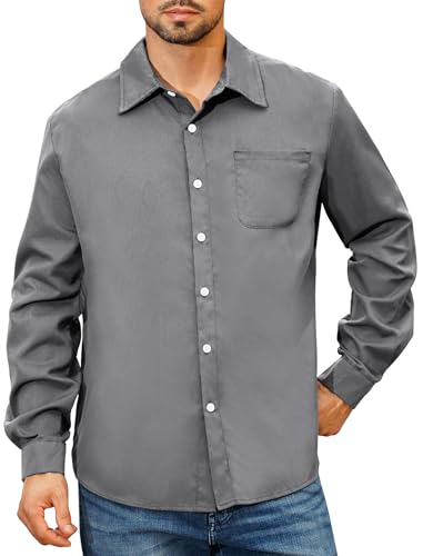 Chemise boutonnée manches longues homme OMEWEE, le style idéal du bureau aux sorties
