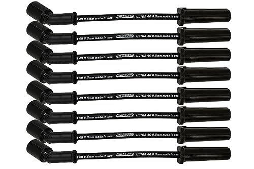 Moroso 73745 Black Ultra 40 8.5mm Spark plug Wires, Fits GM LS 4.8/5.3/6.0/6.2 Engines, 9.75