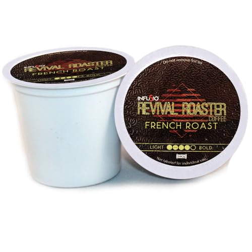 InfuSio Coffee Pods  96 Count, French Roast (Dark Roast Coffee) Single Serve Coffee Pods for Keurig K Cup Brewers, Compatible with Keurig 2.0 Brewers