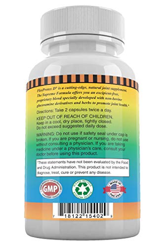 Daily Health, Flexprotex D 884Mg Joint Muscle Support Herbal Blend Turmeric Chondroitin Glucosamine Boswellia Hyaluronic Acid Ashwagandha 3 Btls 360 Capsules #TOP3