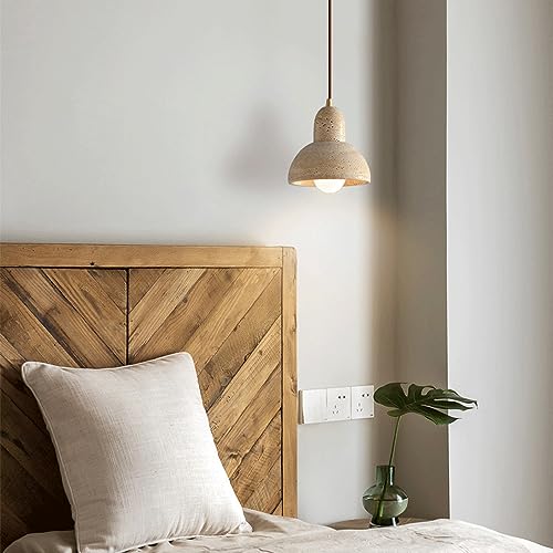 Suspension en marbre véritable E27 au design luxueux et épuré pour îlot de cuisine