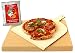 Produktbild Vesuvo V38303 Pizzastein- / Brotbackbackstein Set für Backofen und Grill mit Pizzaschaufel und Pizzamehl, eckig, 38 x 33 x 3 cm