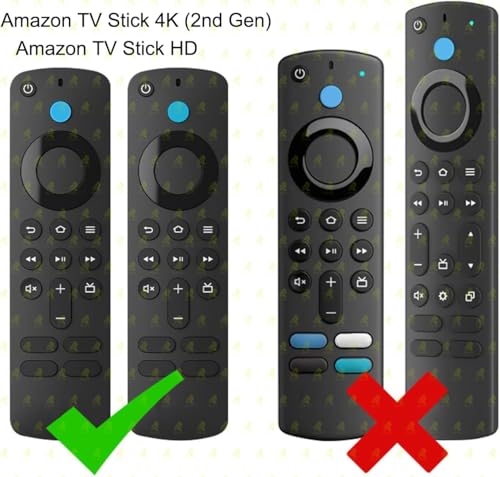 Image of RAYA Silicone TV Remote Cover Compatible with All New Fire TV Stick 4k & Fire Tv Stick HD Remote 2025 Model Protective Case with Lanyard (Black)