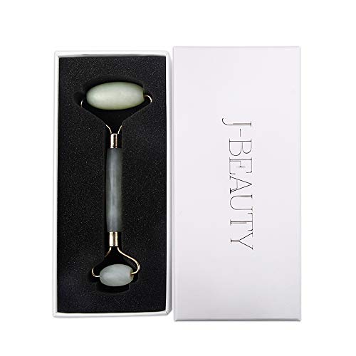 J-Beauty Jade Roller for Face – Jade Roller Massager Anti-Aging – Facial Roller Skin Care SPA and Treatment – Best Wrinkle Prevention Action – Natural Dark Spots Remedy – Gift Box Included