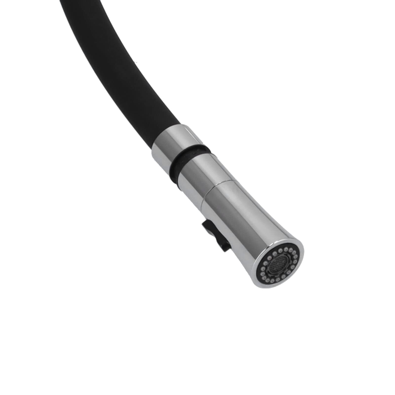 Grifo de cocina extraíble giratorio de 360 ​​​​grados con rociador Grifo monomando moderno de latón para fregadero Negro Plata alto Agua fría y caliente