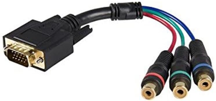 StarTech.com 6 in. (1.8 m) VGA to RCA Cable - RCA Breakout - HD15 (M)/Component (F) - VGA to Component (HD15CPNTMF)