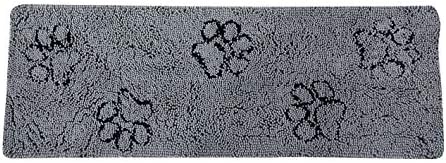 Style Basics Dog Mat for Muddy Paws - Anti-Slip Absorbent Door Rugs for Dogs - Easy to Clean Indoor & Outdoor Pet Mud Mats - 60" X 20", Dark Grey