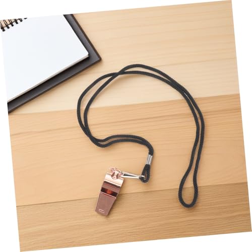 Silbatos deportivos NOLITOY de acero inoxidable 6pcs con cordón miniatura 6