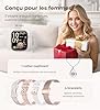Iaret Montre Connectée Femme, 4 Bracelets, 1.83" Smartwatch, Fonction Féminine, Appels HD, 110+ Modes Sport, Podometre, Moniteur Cardiaque 24h/SpO2/Sommeil, Compatible iPhone/Android, Cadeau, Or Rose