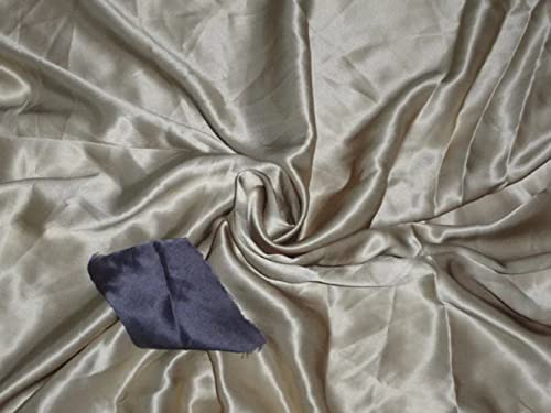 Tissu satiné pure soie sable doré pour coudre une robe de mariée chic