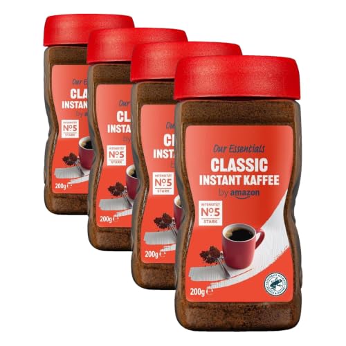 Café instantáneo de Amazon Classic de 200 g – Certificación Rainforest Alliance (Paquete de 4)