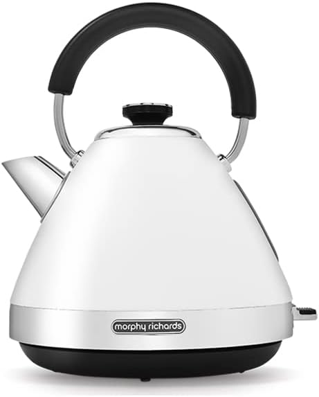 Morphy Richards Venture White Pyramid Kettle - 1.5L - 3kW Rapid Boil - 100134