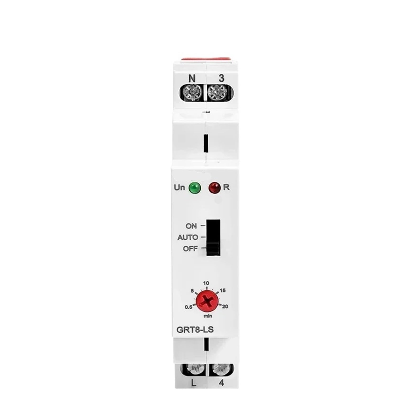 interrupteur à minuterie mécanique GRT8-LS/LM Interrupteur temporisé for escalier sur rail DIN, minuterie d'éclairage de couloir, 230 V CA, 16 A, relais de temporisation de 0,5 à 20 minutes(GRT8-LS AC