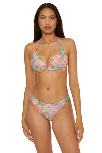 BECCA Women's Coral Reef Halter Bikini Top, Adjustable, Tie Back, Swimwear Separates4