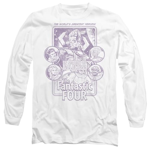 T-Shirt Marvel Fantastic Four Blanc Manga Longue Mixte Coton