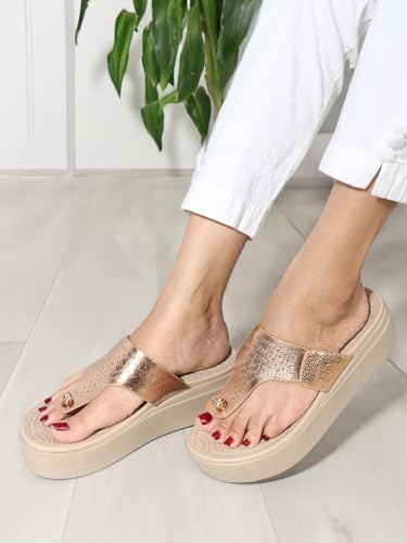 Image of ELLE Women's Perforated Platform heel Sandals