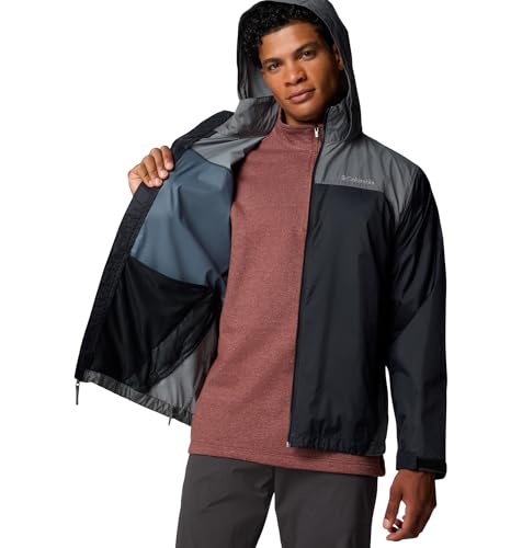 Columbia Men's Glennaker Lake II Rain Jacket, Black/City Grey, 6X by Columbia - Image 7
