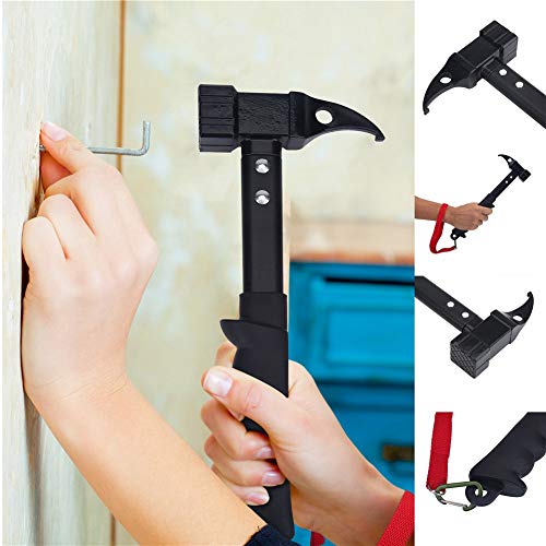 Professional Outdoor Framing Hammer, High Strength Head Rubber Handle with Lanyard Nail Puller Camping, Comfortable Handle - Image 3