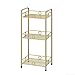 3-poziomowe wolnostojące półki magazynowe Salon podłogowy w łazience Regał do łazienki Kuchnia Pralnia Wystrój kuchni (kolor: złoty)