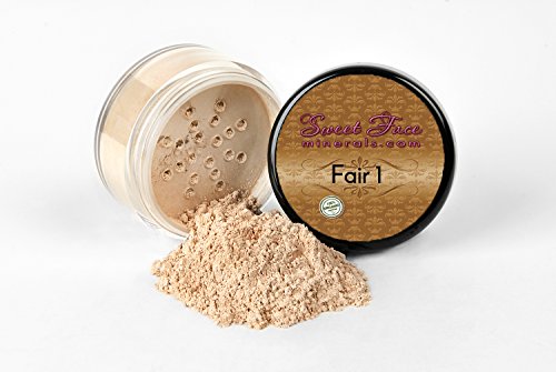 Fair 1 Foundation Mineral Makeup (5 Gram Sample Size Jar) Matte Loose Powder Bare Face Cosmetics Full Coverage Long Lasting All Skin Types Spf 18 #TOP17