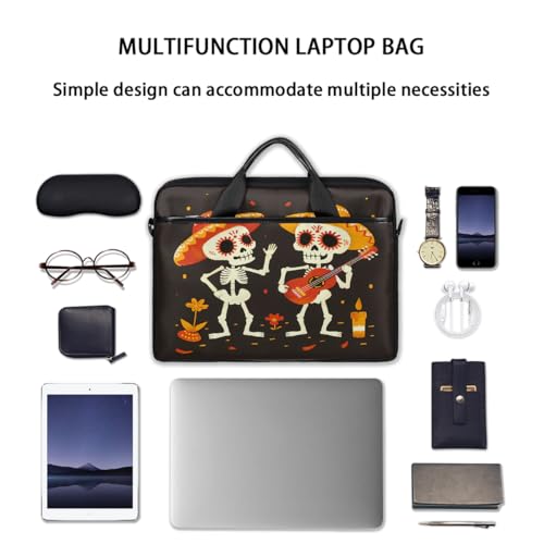Bolso para portátil con diseño de calaveras mexicanas 15 pulgadas miniatura 7