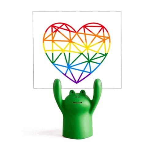 Support de mémo LGBT en cœur arc-en-ciel, affichez votre fierté