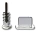 Produktbild Charmate Staubschutz Stöpsel Set Premium QUALITÄT - Headset und Lightning Schutz kompatibel mit iPhone 11 (Pro) X (S) - 8 (Plus) - 7 (Plus) - 6S - 6-5 - 5S - 5C - 5SE (TRANSPARENT/Seperate)