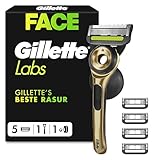 Gillette Labs, Rasierer mit Reinigungs-Element Champion Gold Edition, 1 Handstück, 1, 1 Wandhalterung, 1 Reise-Etui