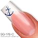 Nailart NAIL TATTOO STICKER - maritim/navy/anchor - blue