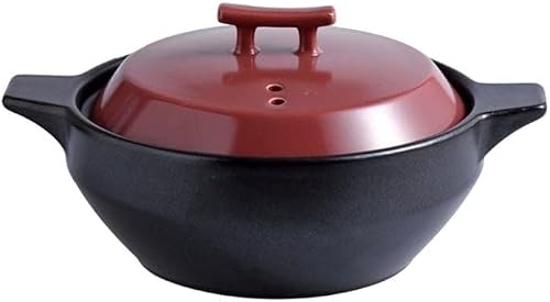 Traditional Ceramic Cooking Pot with Lid - 1000ml - Black