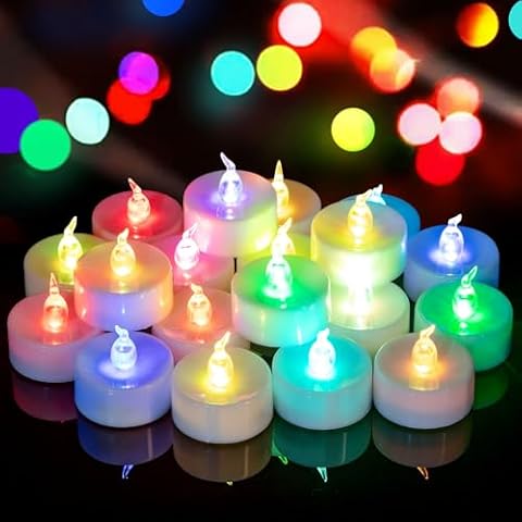 Yakpo 24 Pack Color Changing Tea Lights Cover