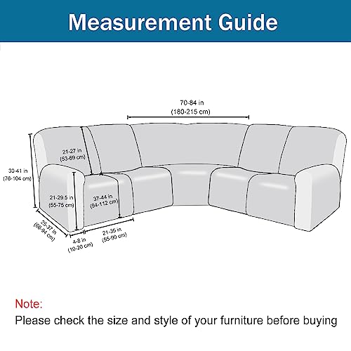 Funda de sofá en forma L protector elástico para chaise longue lavable 6
