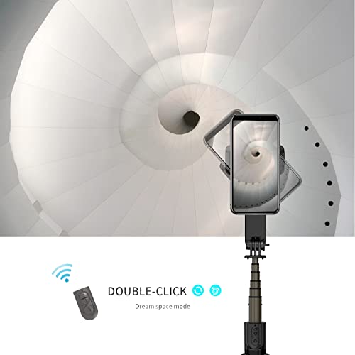 Rieiek Mobile Phone Selfie Stick Tripod With Stabilizer, Electric Gimbal With Dual Color Temperature Led Light And Wireless Remote Control Handheld Retractable Camera Photo Stick Grip #TOP5