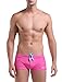 WUAMBO Men's Solid Swimming Shorts Fashion Swimwear Pink US L with Asian Tag XXL(Waist:35"-37")