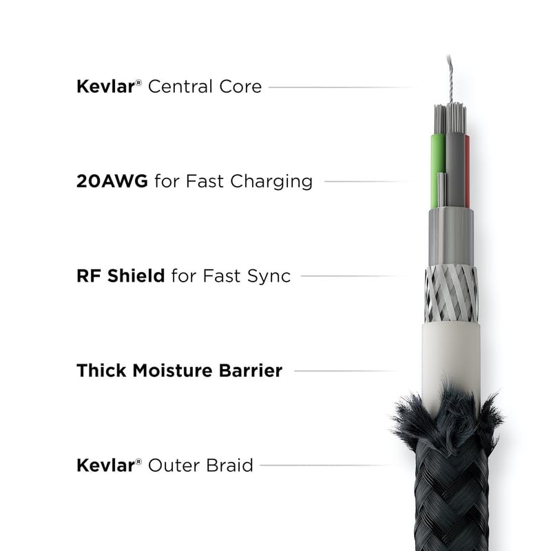 NOMAD Cable Lightning Kevlar de largo alcance ideal para usar el móvil en el sofá 4