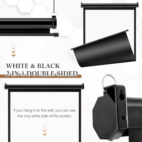 Retractable White Backdrop Screen 36.2" x 55" ID Photo Portable Background Roll-up/Pull-Down Background Passport Auto Lock Photographic Backdrop for ID Passport Photos Photography - Image 5