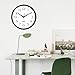 HIPPIH 2 Pack Silent Wall Clock, 10 Inch Non Ticking Quiet Digital Sweep Decorative Battery Operated Wall Clocks for Living Room Bedroom Kitchen School Office Decor, Black