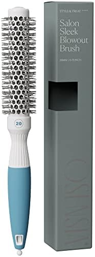 Ultra Small Round Brush for Blow Drying - Salon Blowout Hair Styling for Wet or Dry Hair, Round Hair brush for Women and Men, Great for Precise Styling and Manageable Hair (0.75 inch) (Not Electrical)