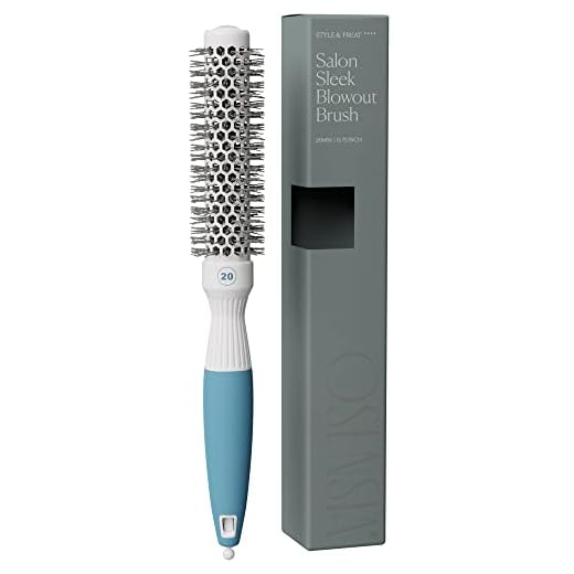 Ultra Small Round Brush for Blow Drying - Salon Blowout Hair Styling for Wet or Dry Hair, Round Hair brush for Women and Men, Great for Precise Styling and Manageable Hair (0.75 inch) (Not Electrical)