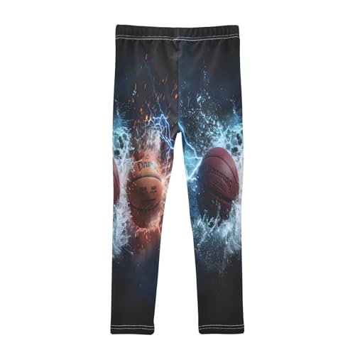 Bolaz Toddler Girls Leggings Printed Yoga Pants Leggings Light Basketball for Kids2