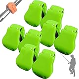 Multifunctional Rod Holder, High-Elastic Rubber Pole Clips, Auto Fixed Tackle Ties Cable, Portable Takedown Fishing Pole Holder Strap, Fishing Rods Fit Angler's Accessory (Green, 8pcs)