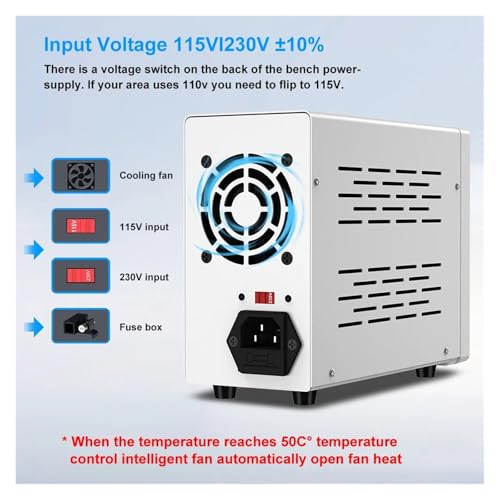 Alimentation CC réglable linéaire GA1602B avec affichage de charge rapide USB