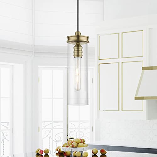 Livex Lighting, 41236-01, Devoe, Mini Pendant, Antique Brass by Livex - Used condition - Image 4