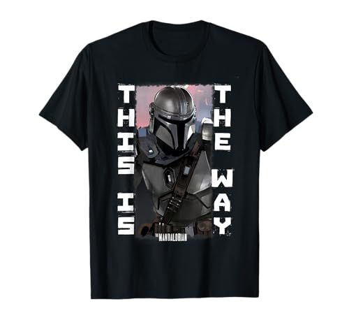 T-shirt Star Wars Mando Blaster en jersey premium avec impression poster de combat résistante