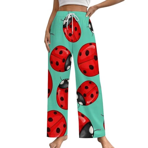 Vêtement pantalon de nuit femme rouge Coccinelle bas de pyjama S