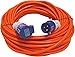 25m Orange Caravan / Camping Hook up Extension Lead Cable with 16 amp Blue Plug and Socket
