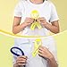 Kosiz 100 Pack Large Gold Ribbon Set 100 Childhood Cancer Ribbon Cutouts 2 Marker Pens 100 Wooden Clips with Rope Neuroblastoma Cancer Awareness Items for Public Charity Party Supplies