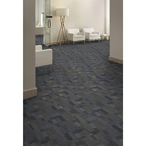 Image of Mohawk Basics 8 inch x 8 inch Carpet Tile Sample with EnviroStrand PET Fiber in Ocean Deep, (1 Sample)