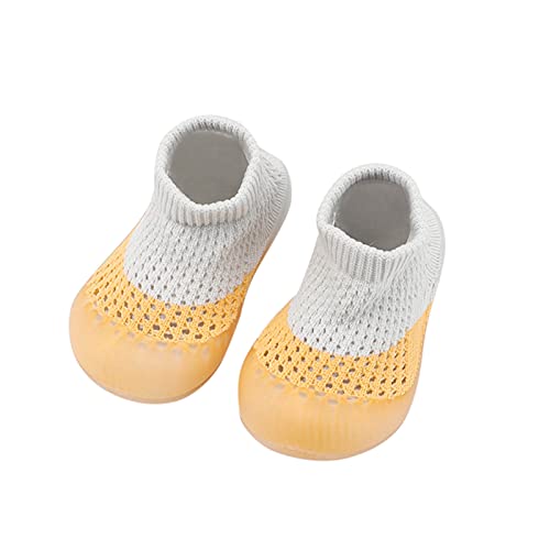 Zapatos de gateo para bebé, calcetines de punto, calcetines de malla, zapatos para aprender a andar para niñas, zapatos de punto, zapatos para niños, suela de goma, zapatos transpirables, zapatos